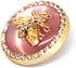 20 pcs Pink Resin Electroplated Bee Metal Shank Sewing Coat Buttons -25mm -1"...