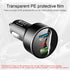 USB C Car Charger Adapter, Dual QC3.0 Ports Cigarette Lighter Car Charger, All Metal Quick Charge with LED Voltage Display, Compatible with iPhone...