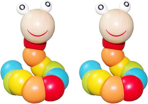 Wooden Toys Baby's Adorable Caterpillar Puppet Toy with Bright Color for Early Education...