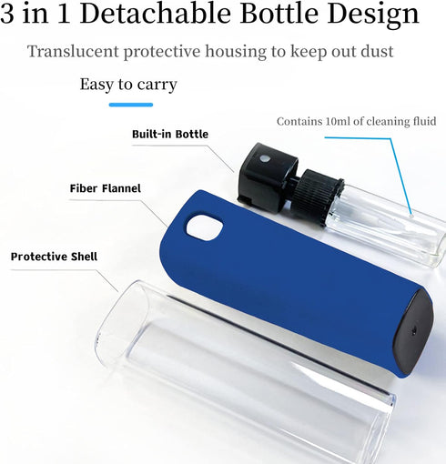 3 in 1Fingerprint Proof Screen Cleaner Tool, Touchscreen Electronic Screen Cleaner, All in One Cleaning Kit with Microfiber and Soft Fiber Flannel...
