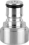 Kegco KMKCAL Keg Coupler Adapter, Liquid, Stainless Steel...