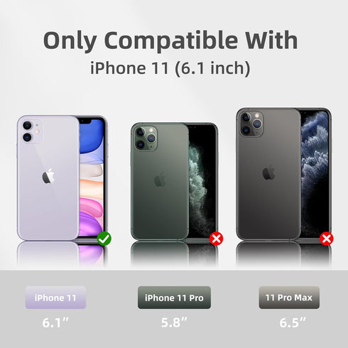 K TOMOTO Liquid Silicone Case Compatible with iPhone 11 (6.1"), Full Body Protection Gel Rubber Cover with Soft Microfiber Lining, Scratch Resista...