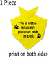 JXGZSO 1 Piece Nervous Anxious Dog Bandana Ask to Pet Dog Bandana Nervous Dog Gear (a Little Scared D)...