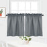 Tier Curtains, Waffle Woven Textured Kitchen Tier Curtains Cafe Curtains, Waterproof Half Window Covering Short Curtain for Bathroom - 30" x 24", ...
