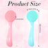 Silicone Manual Facial Cleansing Brush Skin Friendly Face Cleaning Scrubber Silicone Face Scrubber Exfoliating Brush for Exfoliating, Massaging, R...