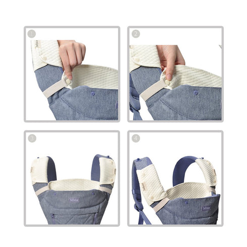 Bebamour Drool and Teething Reversible Cotton Pad For All Carry Positions Baby Carrier White Drool Bib For Boys & Girls?White?...