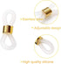 TTSAM 40 Pieces Eyeglass Chain Ends Adjustable Rubber Spectacle End Connectors for Eye Glasses Holder Necklace Chain (White and Gold)...