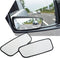 2 PCS Car Auxiliary Rear Blind Spot Mirror, 3.74" x 1.41" Self-adhesive Rectangular Curved Wide Angle Anti-glare HD Convex Mirror, Modification Ac...