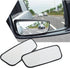 2 PCS Car Auxiliary Rear Blind Spot Mirror, 3.74" x 1.41" Self-adhesive Rectangular Curved Wide Angle Anti-glare HD Convex Mirror, Modification Ac...