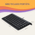 Perixx PERIBOARD-407B ES Mini Teclado USB - Teclas Tipo Chiclet - Negro Brillante - Español……...