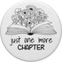 Just One More Chapter Cute Floral Book Lover White PopSockets Standard PopGrip...