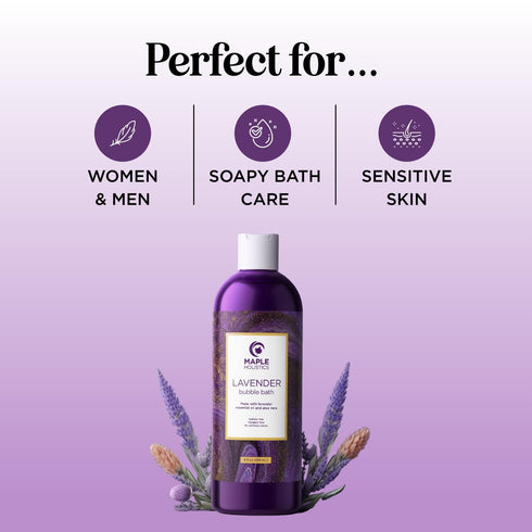 Premium Lavender Bubble Bath Soak - Aromatherapy Bubble Bath Soap and Luxury Lavender Bath Oil for Dry Skin - Moisturizing and Relaxing Bubble Bat...