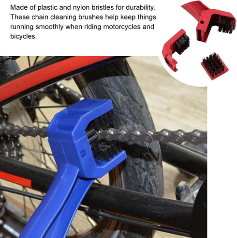 2 PCS Bike or Motorcycle Chain Washer, Motorcycle Cleaning Brush Tool Kit for Chain & Gear Maintenance, Universal Bicycle Chain Dirt Clean Brushes...
