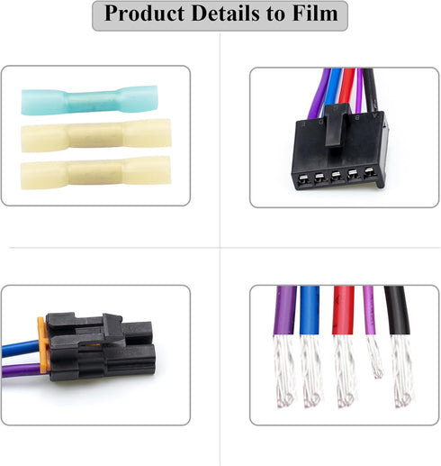 3 Pins Blower Motor Resistor Connector for 8e5h-19e624-a, 89018778, 89019351, 1581773, Compatible with Chevy, GMC Silverado, Tahoe, Suburban, Sier...