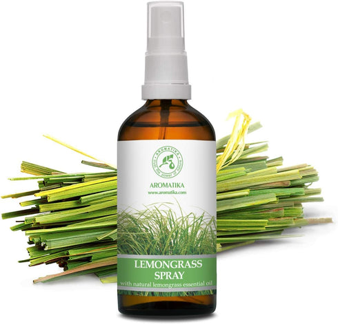 Lemongrass Aromatherapy Spray with Natural Lemongrass Essential Oil 3.4 Fl Oz - Room Mist - Air Freshener - Summer Scent - Great for Yoga - Pillow...