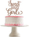 Sweet Baby Girl Cake Topper Rose Gold Glitter Baby Shower Girl Cake Topper Baby Girl Cake Topper for Baby Shower, Its A Girl Cake Toppers, Baby Gi...