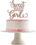 Sweet Baby Girl Cake Topper Rose Gold Glitter Baby Shower Girl Cake Topper Baby Girl Cake Topper for Baby Shower, Its A Girl Cake Toppers, Baby Gi...