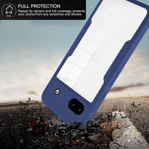 CCSamll Clear Case for Google Pixel 6A with Built-in Screen Protector, Slim Shockproof Soft TPU Bumper Full Body Protection Phone Cover Case for G...
