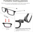 Folding Reading Glasses - Foldable Portable Readers For Men Women With Case 2 Pairs 1.00...