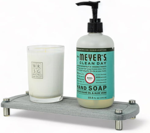 Water Absorbing Stone Tray for Sink | 2 Set of Legs | Stone Drying Tray | Sink Caddy | Drying Stone | Quick Dry Stone Sink Tray | Bathroom Counter...