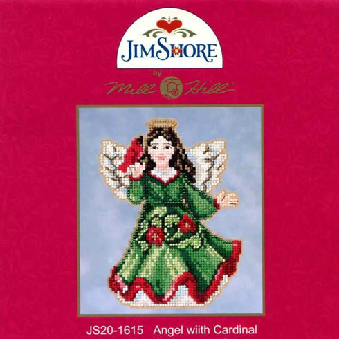 Mill Hill Angel with Cardinal Beaded Counted Christmas Holiday Cross Stitch Kit 2016 Jim Shore Winter Series JS201615...