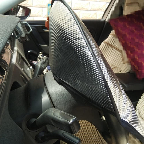 Steering Wheel Sun Shade Cover, Steering Wheel Sun Block Anti-Heat Aluminum Foil Steering Wheel Cover Steering Wheel Sun Heat Shield for SUV Truck...