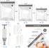 Sous Vide Bags 20pack Reusable Vacuum Food Storage Bags with 3 Sizes Vacuum Food Bags,1 Hand Pump,4 Sealing Clips for Food Storage and Sous Vide C...