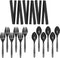 Plastic Serving Utensils Set, 18 Piece, 9" Black...