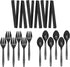 Plastic Serving Utensils Set, 18 Piece, 9" Black...