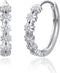 KINGWHYTE Daisy Hoop Earrings 925 Sterling Silver Lucky Flower Earrings Small Huggie Earrings Daisy Fashion Jewelry Gifts for Women...