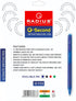 Radius O-Second Retractable Blue Gel Pens - 12 Pack, 0.7mm Medium Fine Point W/German Liquid Gel Ink & Stainless Steel Tip for Smooth Writing, Jou...