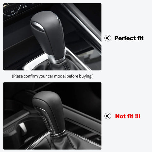 Trim for Mazda M3 M6 CX-3 CX-5 CX-9 Accessories Leather Auto Gear Shift Knob Cover Protector Trim Cap Sticker (F6)...