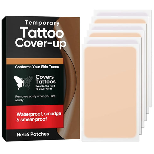 Tattoo Cover Up Tape, Ultra Thin Patch for Tattoo Scar and Birthmarks, Invisible Waterproof Skin Tone Concealer Sticker for Covering Up Scars Tatt...