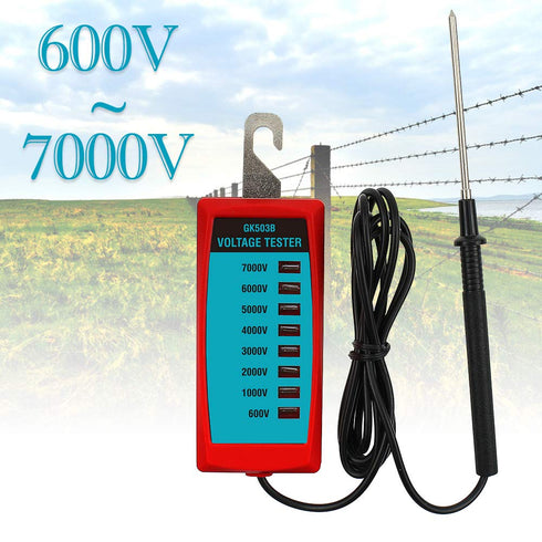 allsun Electric Fence Voltage Tester Fault Finder Farming Equipment Portable Testing Tool Neon Lights Max 600V-7000 V...