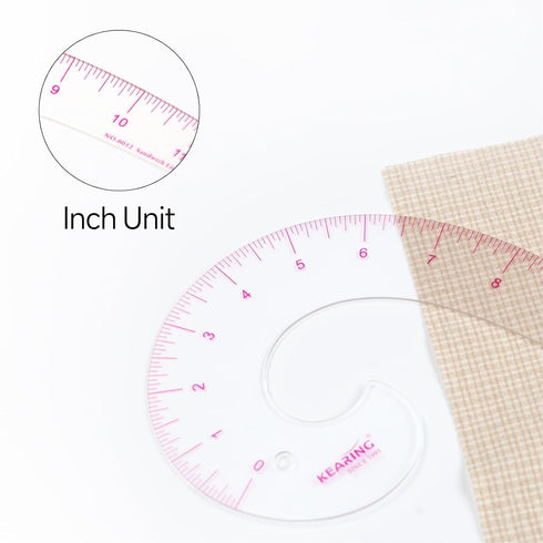 12inch Vary Form Curve Ruler, Sandwich Line Scale, Plastic Comma Shape French Curve Ruler, Clear Muti Function Sewing Ruler for Pattern Making...