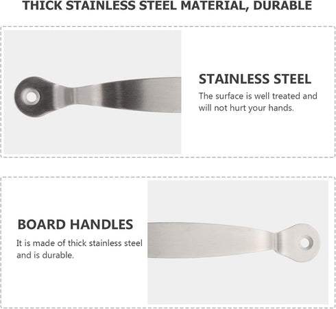 Cutting Board Handles Cabinet Pulls: 3pcs Stainless Steel Chopping Board Side Handles Drawer Handles Pulls for Kitchen Butcher Board Dresser...