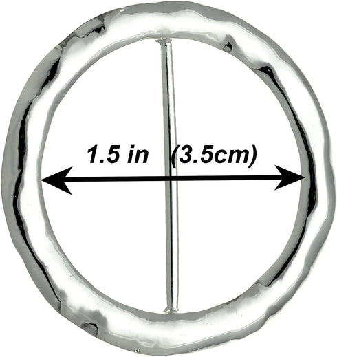 Hammered Round Scarf Ring...