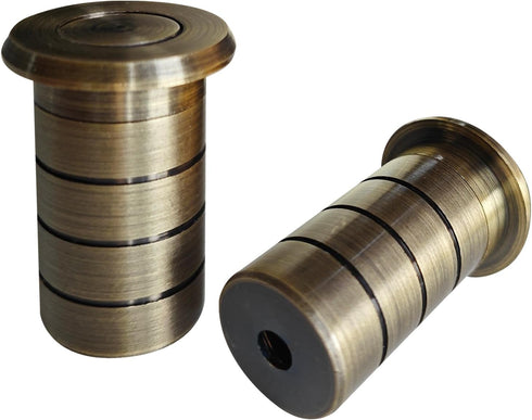 Floor Hole Dust-Proof Cover, Door Bolt Accessories, Safety Sliding Lock Inserts, Spring All Copper Dust-Proof Cover Hardware Cylinder Bolt 2 Pcs...