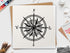 Nautical Compass Rose Stencil 12-Inch - Reusable DIY Crafts, Laser-Cut Mylar for Wall Decor, Signs & More...
