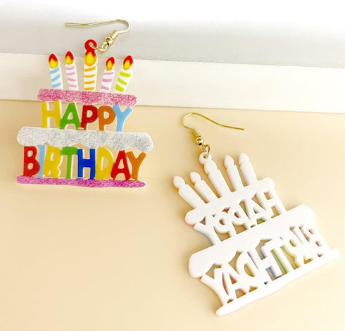 Birthday Earrings for Women Colorful Cake Dangle Drop Earrings Happy Birthday Earrings Celebration Birthday Holiday Party Jewelry Gifts...