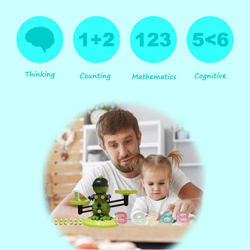 Balance Counting Toys, Dinosaur Math Game for Boys Girls Number Learning Toy Birthday Gifts for 3 4 5 6 Year Old Educational Toys Games for Kinder...