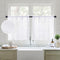 MIULEE White Sheer Curtains 24 inch Length Linen Textured Kitchen Window Curtains Over Sink, Rod Pocket Short Small Curtains for Bathroom Cafe Lig...