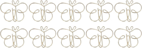 50pcs Cute Paper Clips, Golden Butterflies Paper Clips Electroplating Process Anti Rust Animal Shapes Paper Clips Antislip Small Paper Clips...