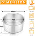 P&P CHEF 4 Inch Round Cake Pan Set of 3, Stainless Steel Round Baking Layer Pans Bakeware for Layer Birthday Cake, Fit Oven/Pots/Pressure Cooker, ...