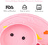 Toddler Plate, Portable Baby Plates for Toddlers and Kids, BPA-Free Strong Suction Plates for Toddlers, Dishwasher & Microwave Safe Silicone Place...