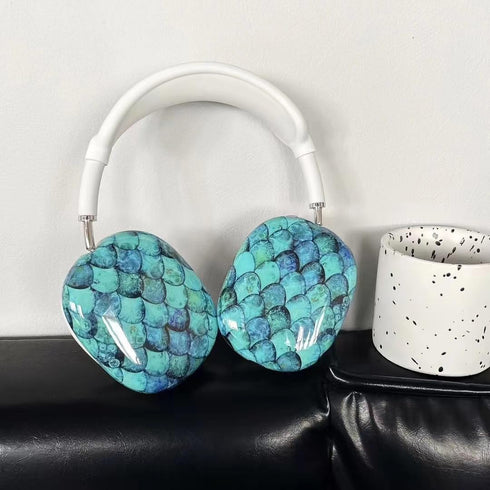 for Cute Glitter Airpods Max Case with Cleaner Kit, Anti-Scratch Shell Pattern Ear Pad Case Cover/Ear Cups Cover/Headband Cover for AirPods Max Co...