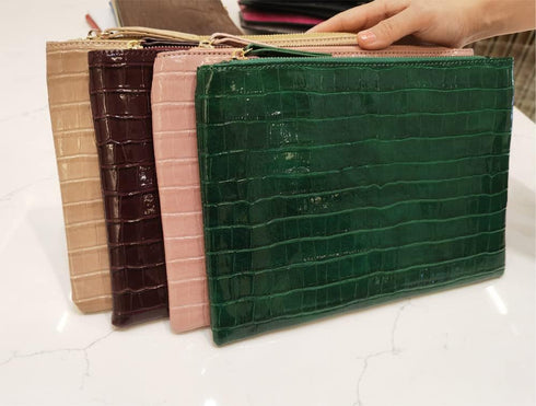 Women Envelope Clutch Purse Bag Fashion Crocodile Embossed PU leather Oversized Ladies Evening Party Clutches...