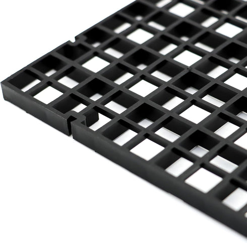 ALEGI Aquarium Fish Tank Divider Plastic Egg Crate Aquarium Filter Bottom Tray Plastic Grid (S 6pcs Black)...