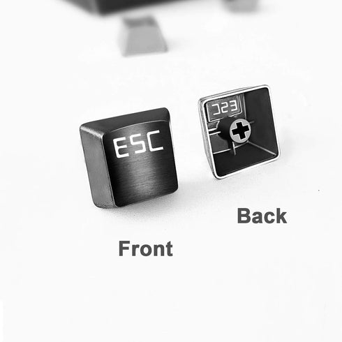 Fitlink Stainless Steel Metal Keycaps with Key Puller for Mechanical Keyboard Cherry Mx Switch(Esc) (Black)...