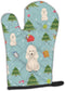Caroline's Treasures BB4730OVMT Christmas Poodle White Oven Mitt Heat Resistant Thick Oven Mitt for Hot Pans and Oven, Kitchen Mitt Protect Hands,...